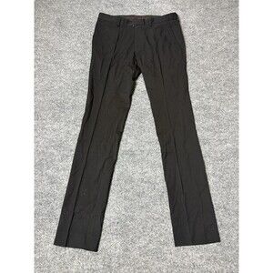 Top Man Dress Pants Mens 30x32 Black Slim Fit Stretch Flat Front Work